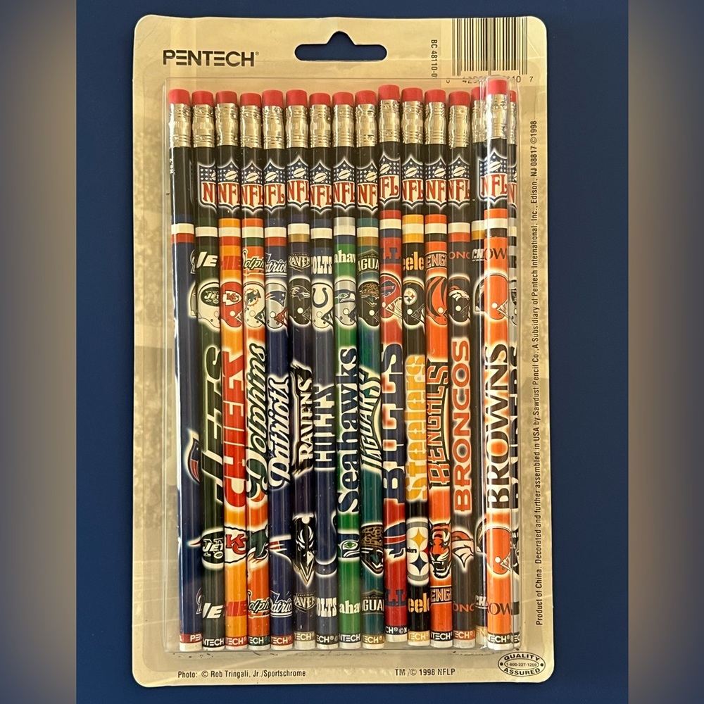 New Vintage 1998 Pentech NFL Pencils